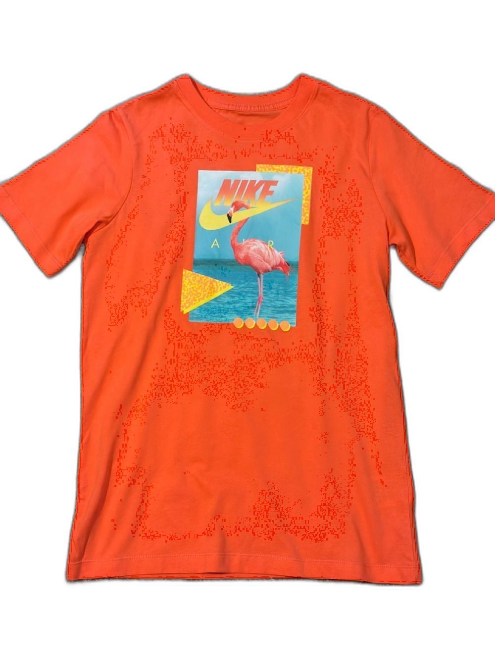 Nike Air Flamingo Graphic Orange T-Shirt Boys XL Kids Streetwear Summer NWOT